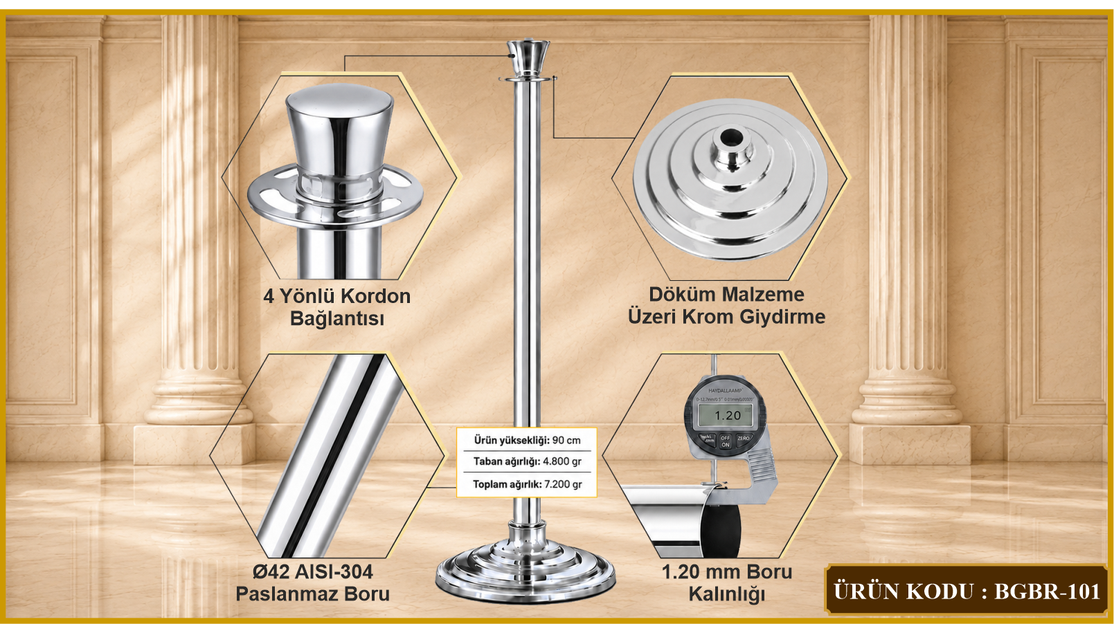  90 CM KROM BARİYER