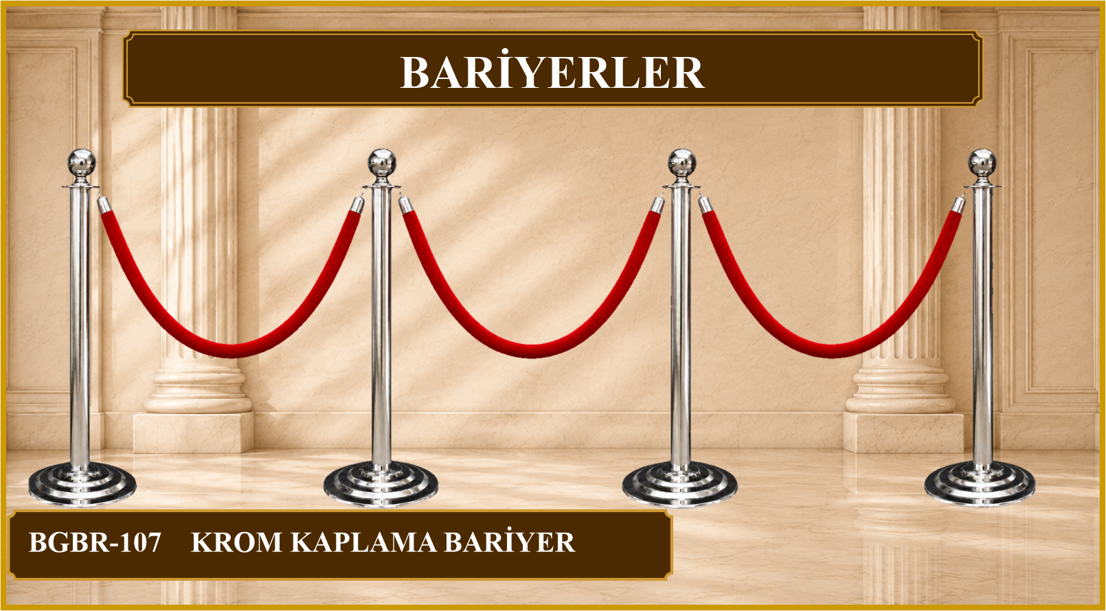 99 Cm KROM KAPLAMA BARİYER